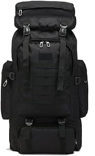 80l travel hiking backpack Large Capacity Water Resistance Hiking Bag for Men, Black,