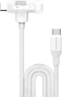 كابل شحن ونقل بيانات لينك فلو مزدوج 2 في 1 من USB نوع C إلى USB نوع C ولايتنينج مصنوع من مواد مضفرة ومطاط حراري مرن ونايلون بطول 1.5 م