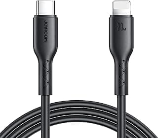 كابل جوي روم S-A26 Flash-Charge للشحن السريع بقدرة 30 وات - 1 متر من Type-C إلى Lightning، يدعم الشحن السريع PD، كابل نايلون مضفر متين لنقل البيانات للايفون/الايباد - أسود