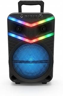 مكبر صوت محمول 8 انش مع اضاءة RGB، يدعم USB وتي اف، طاقة 10 واط، مناسب للمنزل والحفلات، خفيف الوزن وسهل الحمل، موديل GN-03