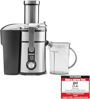 GASTROBACK® 40151 Design Multi Juicer Digital, 1500 W Professional Motor, XXL Feed Chute (Diameter: 84 mm), 5 Speed Settings