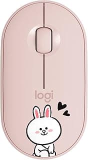 Logitech M350 Line-Friends Cony Bluetooth or 2.4 GHz with USB Mini-Receiver, Silent, Slim Computer Mouse with Quiet Click for Laptop/Notebook/Chromebook/PC/Mac