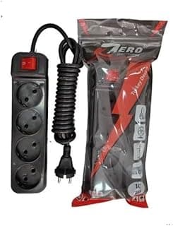 مشترك كهرباء 4 مخارج Zero بطول 3 متر Zr-20 أسود