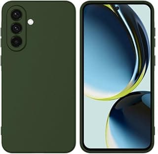 جراب سيليكون لسامسونج Galaxy A56، حماية للكاميرا من الصدمات TPU (أخضر غامق)