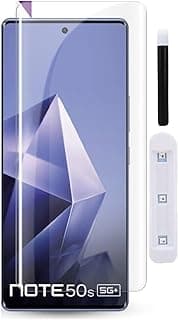 Screen Protector Infinix Note 50S 5G [Liquid UV Tempered Glass] Full Screen [Sensitive Touch][Fingerprint Sensor Compatible] HD Transparent