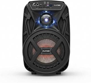 نظام مكبر صوت بلوتوث محمول AH-620 مقاس 6.5 انش مع اضواء LED مدمجة، صوت قوي، دعم مشغل MP3، مثالي للتجمعات الداخلية والخارجية، اسود