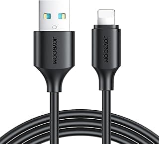 A9 Long-Lasting 3A USB to Lightning Fast Charging Cable; Reinforced 2m High-Speed Data Sync Lead for iPhone & iPad; Heavy-Duty 2-Meter Durable Charging Cable – Black.