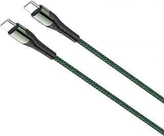 كابل بيانات للشحن السريع بقوة 65 وات USB-C بطول 1 متر من لدنيو موديل Lc101 أخضر هاتف ذكي محول الشحن