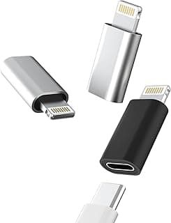 محول USB C إلى لايتنينج بي دي بتقنية الشحن السريع أنثى الى ذكر نوع سي لنقل البيانات 3 قطع متوافق مع ابل ايفون 13 12 11 برو ماكس ميني اكس ار اس 8 ايباد من هوولي متعدد الألوان