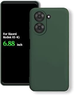 جراب ظهر سيليكون ملون لهاتف Xiaomi Redmi A5 4G، حماية للكاميرا من الصدمات من مادة TPU متوافق مع Xiaomi Redmi A5 4G (6.88 بوصة) (أخضر داكن)