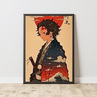 بوستر خشبي بتصميم أنيمي عتيق لشخصية تانجيرو من نايا، 30 × 40 سم