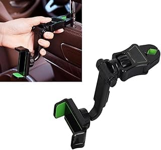 Car Rear View Mirror Phone Holder New Design 360 Degree Rotation Multifunctional Universal Car Phone Holder Seat Back Mount (Green) (Code:2833) - KaberTrade