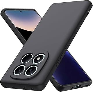 جراب سيليكون ناعم فاخر لـ Redmi Note 15 PRO 5G، ملمس مطفي نحيف، غطاء حماية مقاوم للصدمات مع حماية للكاميرا وملمس مانع للانزلاق (أسود)