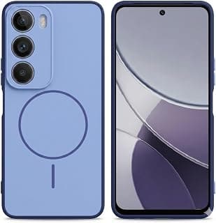 جراب متوافق مع Vivo Y19S / Y29 (5G)، جراب حماية بتصميم عصري فاخر، ظهر صلب مضاد للخدش وحواف سيليكون مرنة (أزرق لافندر)