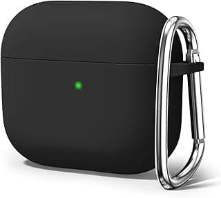 for Apple AirPods Pro 3 ​​​​​​​Case Cover with Keychain, Soft Skin Silicone Case Cover, Full Protective Case Cover Compatible with AirPods Pro (3rd Generation) Case 2025 (Black)
