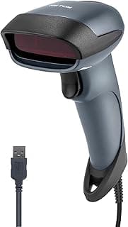 سكانر باركود ليزر محمول باليد 1D 32 بت USB بسلك من نيتوم، قارئ باركود بكابل ايه 4 لنظام نقاط البيع في السوبر ماركت - NT-M1