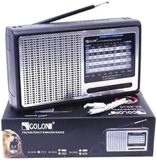 راديو RX-3040 عالي الحساسية مع بطارية قابلة للشحن و 9 موجات FM/AM/SWI-7