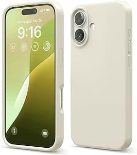 Compatible with iPhone 16 Case, Premium Liquid Silicone Case, Full Body Protective Cover, Shockproof, Slim Design, Anti-Scratch Soft Microfiber Lining, 6.1 inch (Light Lilac) (Yellow Stone)