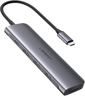 موزع USB نوع C 3.1 مع 4K HDMI 3 USB 3.0 100 وات من يوجرين، منفذ شحن USB C لسامسونج جالاكسي S9 ماك بوك برو 2018 ميت بوك X برو ديل Xps 15 13 HP سبيكتر انفي لينوفو يوجا 720