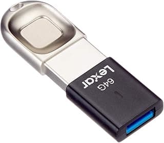 فلاش ميموري جامب درايف ببصمة الاصبع من ليكسار، بسعة 64 جيجابايت بمنفذ USB 3.0، موديل F35، ألومنيوم، حافظة بسيطة، سعة 64.0 GB