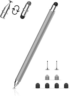 Stylus Pens for Touch Screens, 3 in 1 Magnetic Replacement Tip Tablet Touch Screen Pen, Universal High Sensitivity Stylus for iPad/Pro/Air/Mini/iPhone/Samsung/Google/Motorola (Grey)