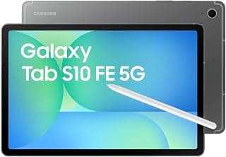 تاب سامسونج جالاكسي S10 اف اي شبكة الجيل الخامس 5G 10.9 بوصة WUXGA و12 جيجا/256 جيجا 8000 مللي امبير في الساعة 45 وات اندرويد 15، لون رمادي