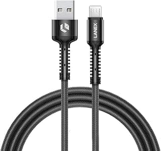 كابل شحن سريع USB إلى Micro-USB بقدرة 2.4A وطول 1.2 متر مغطى بطبقة حماية