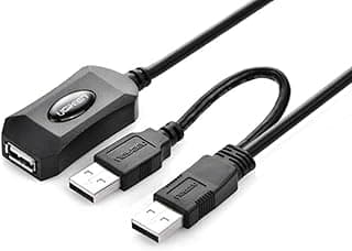 كابل تمديد USB 2.0 نشط 5 متر أسود (US137) (20213)