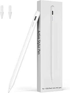 Pencil for Apple iPad A16 10th Generation | Stylus Pen for iPad 2025-2018 11th–6th Gen, Pro 11"/12.9"/13" M4, Air 11"/13" M2/M3, Mini A17 Pro/6/5 | Palm Rejection – White