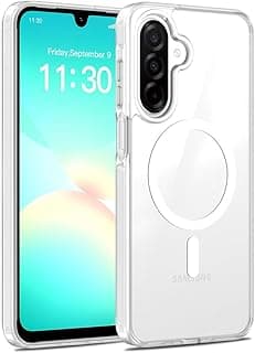 جراب زوبيتك لهاتف سامسونج Galaxy A17 شفاف مغناطيسي | متوافق مع Mag Safe | جراب حماية هجين بظهر صلب شفاف | إطار سيليكون مقاوم للصدمات | جراب شفاف نحيف لهاتف Galaxy A17
