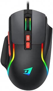 ماوس جيمنج JERTECH سلكي USB - 4800DPI / 7 أزرار - إضاءة RGB - كابل مجدول 1.5 متر - مريح للكمبيوتر واللابتوب | أسود (JR850)