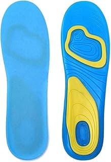 فرش حذاء مريح من الجل، طول 28-31.5 سم، ممتص للصدمات للجري والمشي، أزرق/أصفر مقاس من 38 إلى 42