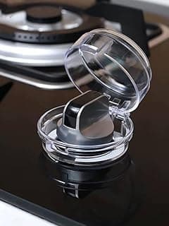 6 Pcs Cooktop Keycaps, Clear Acrylic, Solid Design, Protective, Unique and Practical -