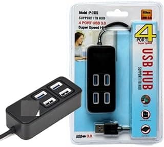 USB Hub 4 Ports -P-1901 Black .Admin, usb3.0