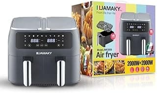 قلاية هوائية رقمية JAMAKI JMK 5008 إيطالي، 2000 وات، 10 لتر، درج مزدوج