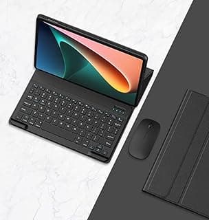 جراب كيبورد عربي وانجليزي متوافق مع هواوي Matepad 11 2023، كيبورد لاسلكي قابل للفصل مع ماوس (أسود)