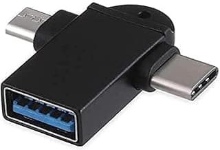 2 في 1 معدن نوع سي ومايكرو او تي جي ذكر الى USB A 3.0 انثى نقل بيانات عالي السرعة للاب توب والموبايلات والتابلت للهواتف الذكية بندريف