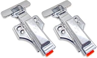Stainless Steel Hydraulic Hinges Soft Close Concealed Hinges - for Kitchen Office Furniture with Screw Cap - (2 Pcs) with Screws for Installation