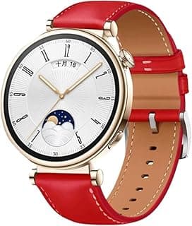 سوار جلد 18 مم متوافق مع هواوي Watch Gt 6 41mm/Gt5 Pro 42mm/GT5 41mm/GT4 41 mm/هواوي Watch 5 42mm، حزام جلد لجميع الساعات التي تستخدم عرض 18 مم