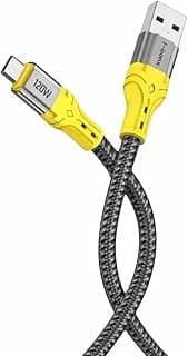 K-56 Fast Charging Data Cable USB-A to Micro 120W 1M Braided Charger Cord for Mobile Phones and Smart Devices with Smart Chip Over Voltage Protection