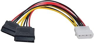 15Pin Power Cable IDE 4pin Disk Power Male to Dual SATA Female Splitter Y 1 to 2 Extension Cable 12V+5V