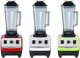 Blender 2Liter Food Processor Smoothie Blender Ice Crusher Multicolor