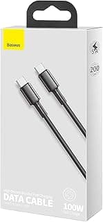 كابل شحن جديد 100 وات USB-C إلى USB-C لهواوي، اوبو، سامسونج، انفينيكس، شاومي - 2 متر (أسود)