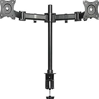Fully Adjustable Dual Monitor with Desk Mount Stand for 2 LCDs Screens