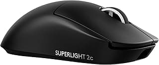 PRO X Superlight 2c Wireless Gaming Mouse, 51 g pro-Grade Compact Mouse with 5 programmable Buttons, USB-C Charging, 44K DPI Sensor, up to 8 kHz Polling for PC/Mac - Black