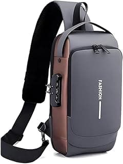 Crossbody Sling Bag. Antitheft Waterproof Polyester Slim Unisex Chest Backpack Men's & Women Shoulder Bag, Leisure Travel Handbag (21 x 9 x 32 Cm)