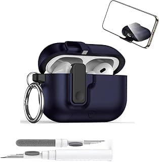جراب Fekra بقفل لـ ابل Airpods Pro 3 (2025)، حماية قوية مع قفل آمن لـ Airpods Pro 3 الجيل الثالث مع طقم تنظيف (أزرق، AirPods Pro 3 (2025))