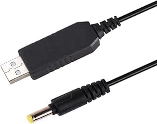 DC 5V to DC 12V USB Voltage Step Up Converter Cable, Power Supply Adapter Cable with DC Jack 4.0mm x 1.7mm, USB 5V to DC 12V Cable - 5ft