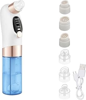 blackhead remover vacuum cleaner, Electric Facial Cleaner for Acne, Pimples, Blackheads – Water Cycle System for Deep Blackhead Removal (White)