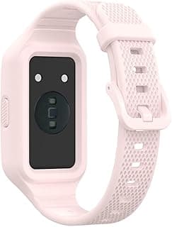 Dl3 Mobilak Strap Compatible with Huawei Band 10/9/8/7/6/6 Pro, Adjustable Replacement Strap - Silicone Replacement Wrist Strap With Built-in Case Cover For Honor Band 6/7